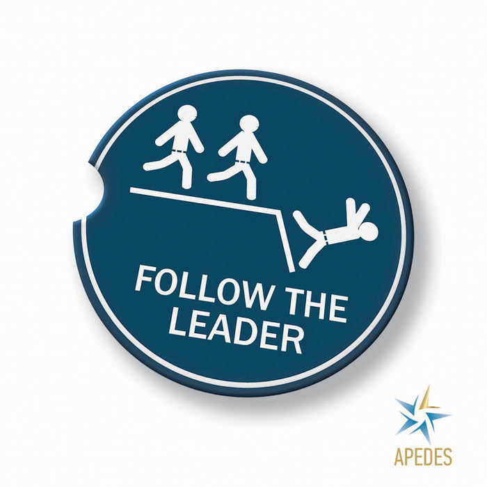 Follow The Leader Car Cup Holder Coaster (Set of 2)