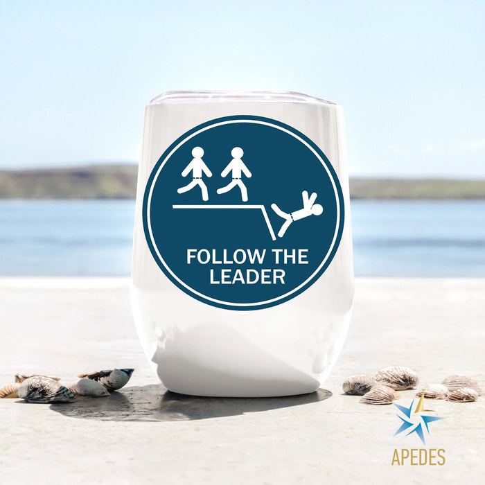 Follow The Leader Stainless Steel Stemless Wine Cup 12 OZ