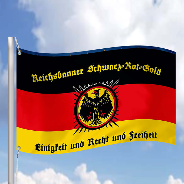 German Reichsbanner Schwarz-Rot-Gold Flag Banner