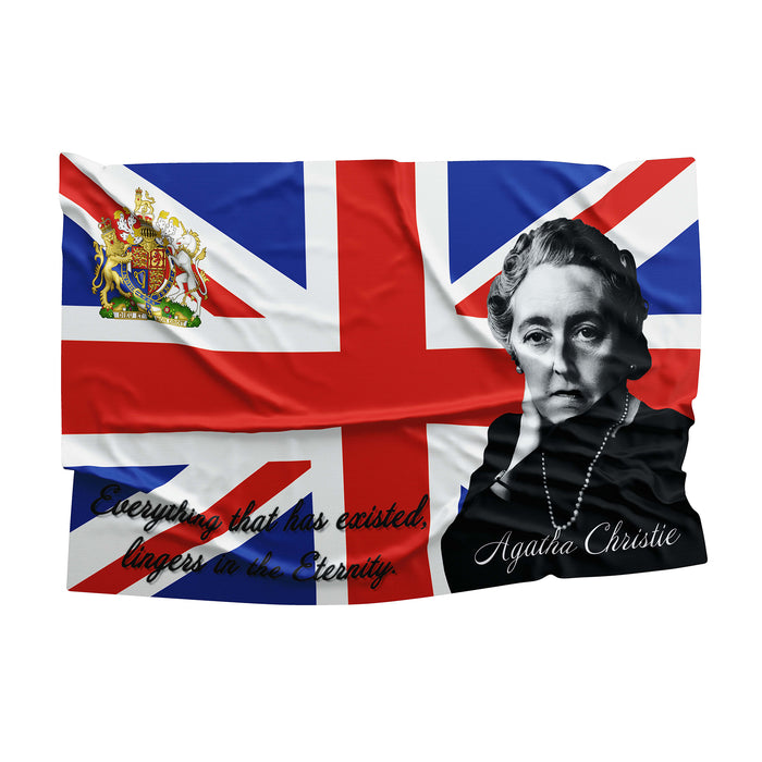 Agatha Christie English Writer Flag Banner