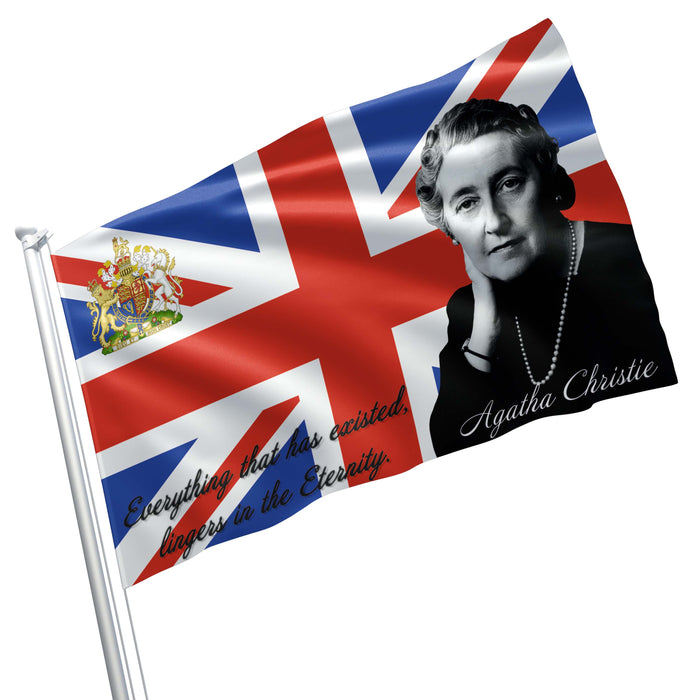 Agatha Christie English Writer Flag Banner