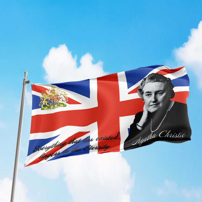 Agatha Christie English Writer Flag Banner