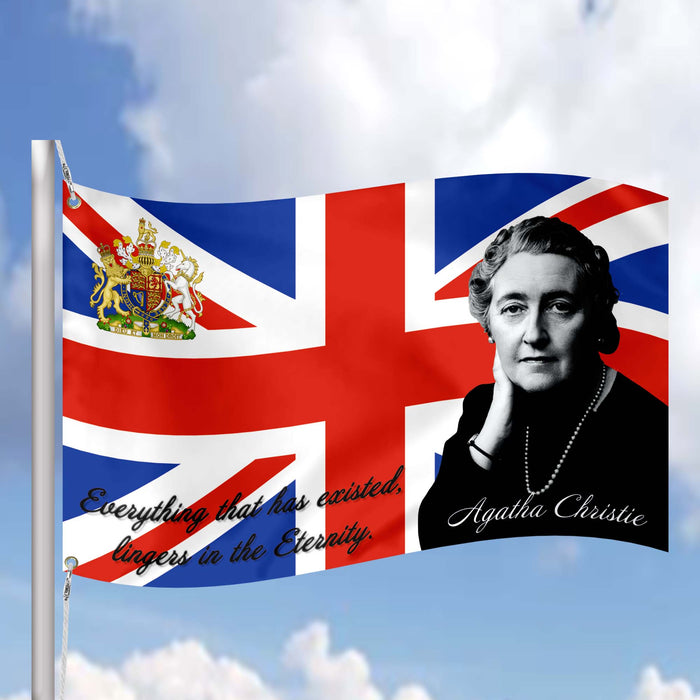 Agatha Christie English Writer Flag Banner