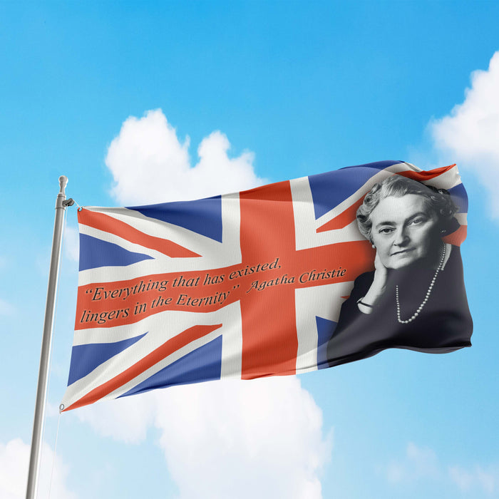 Agatha Christie English Writer Flag Banner