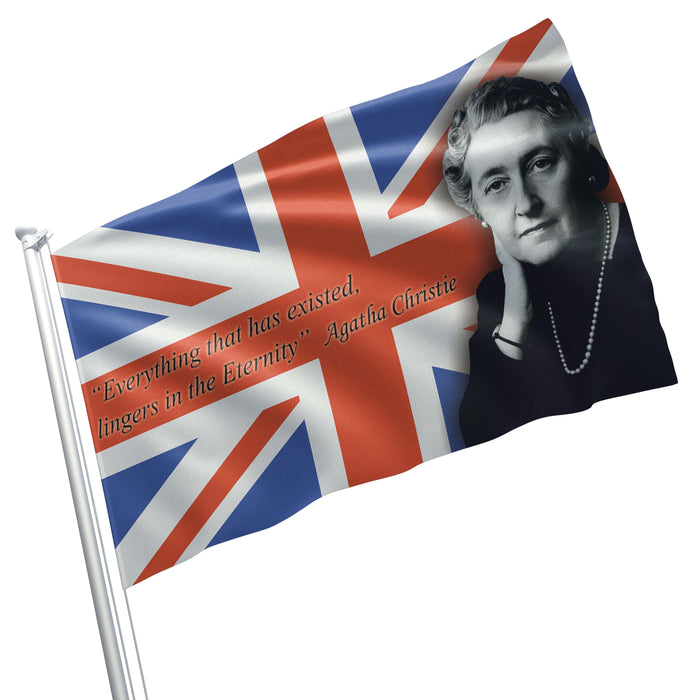 Agatha Christie English Writer Flag Banner