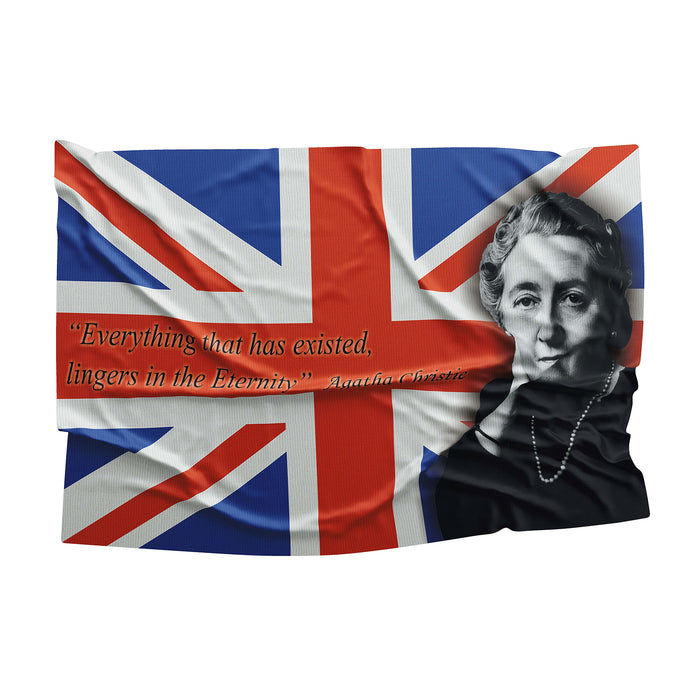 Agatha Christie English Writer Flag Banner