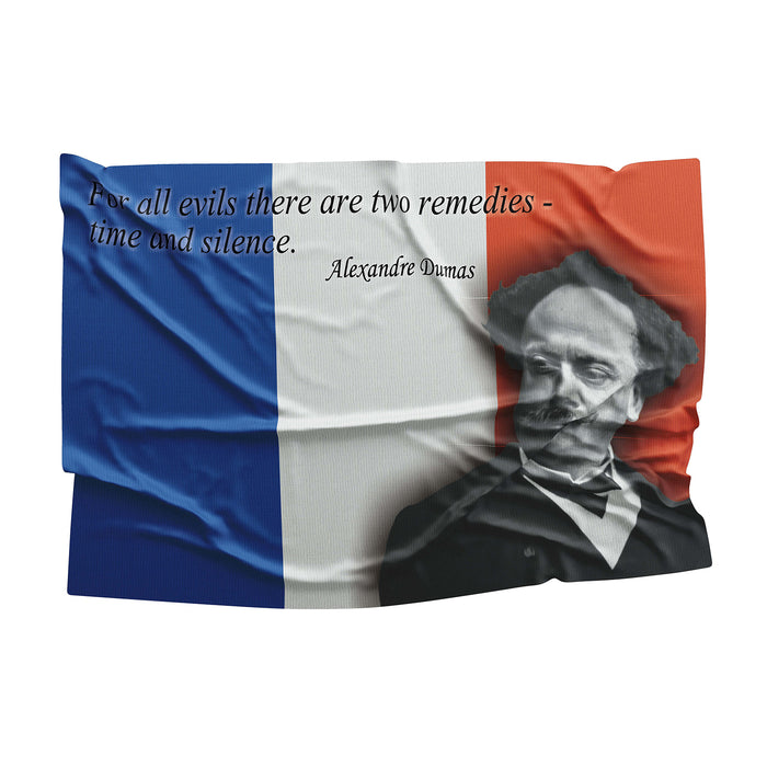 Alexandre Dumas French Novelist Writer Flag Banner