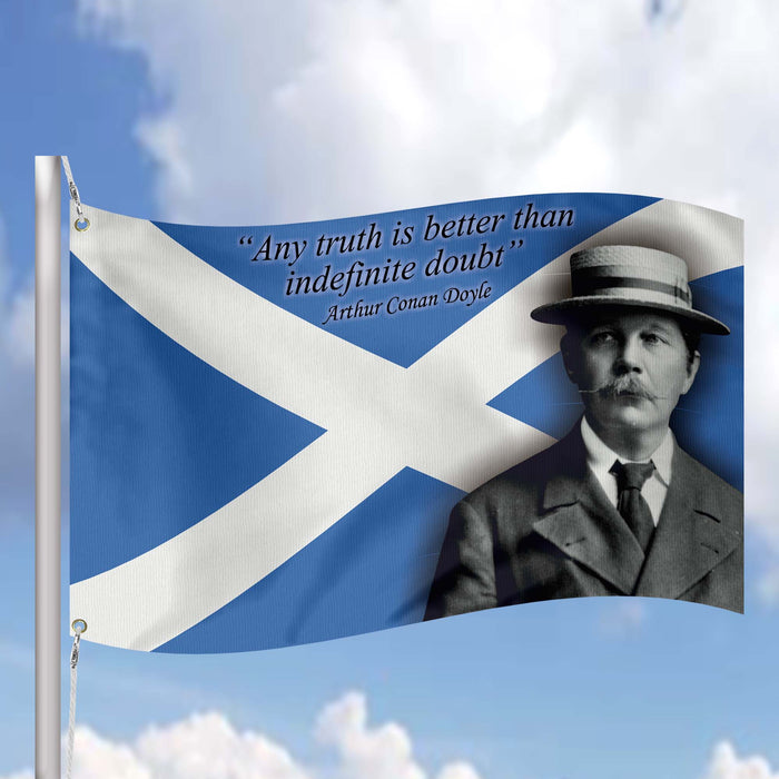 Arthur Conan Doyle British Writer Flag Banner
