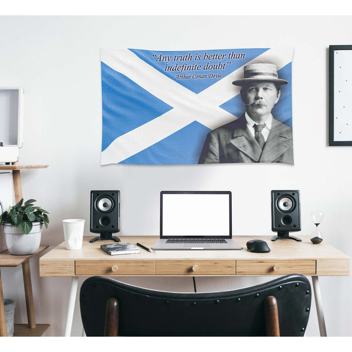 Arthur Conan Doyle British Writer Flag Banner