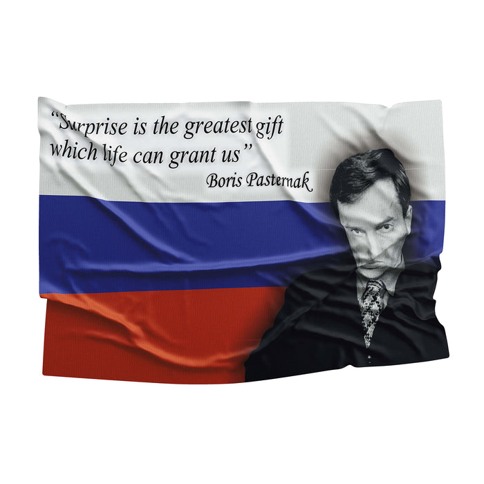 Boris Pasternak Russian Writer Poet Flag Banner