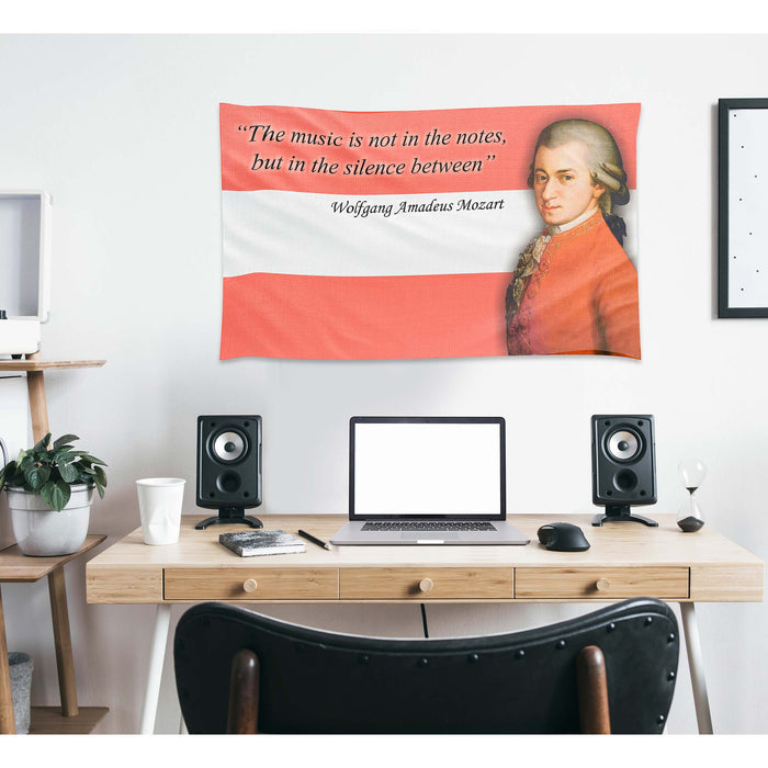 Wolfgang Amadeus Mozart Austrian Composer Flag Banner