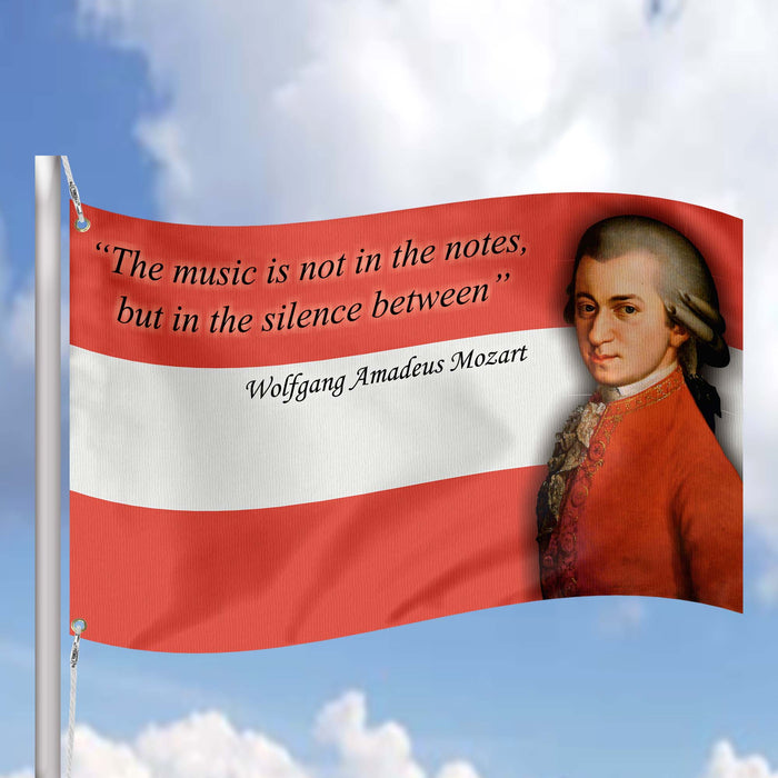 Wolfgang Amadeus Mozart Austrian Composer Flag Banner