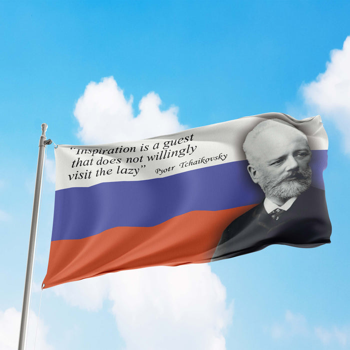 Pyotr Tchaikovsky Russian Composer Flag Banner