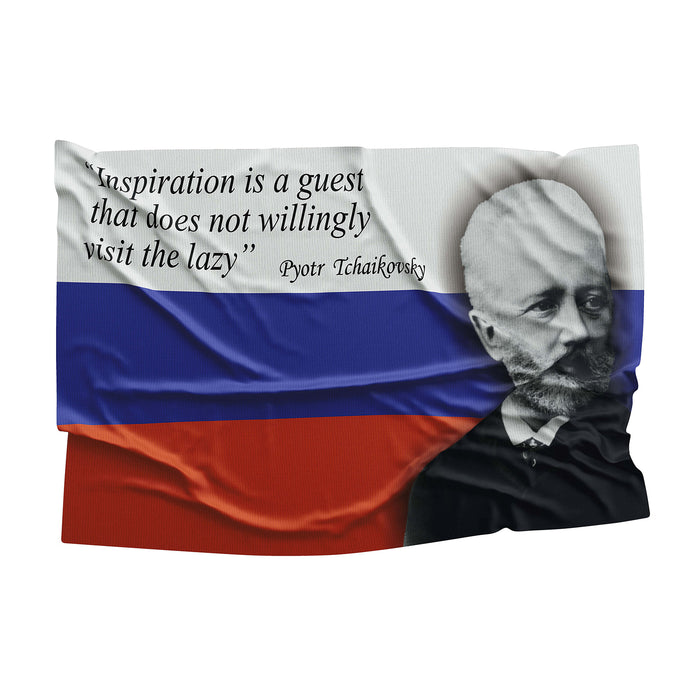Pyotr Tchaikovsky Russian Composer Flag Banner