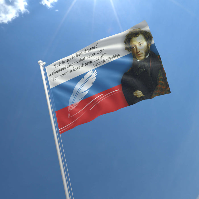 Alexander Pushkin Russian Poet Flag Banner