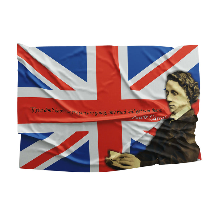 Lewis Carrol English Writer Flag Banner