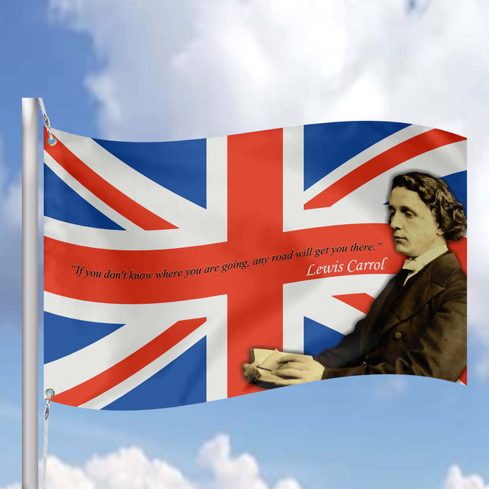 Lewis Carrol English Writer Flag Banner