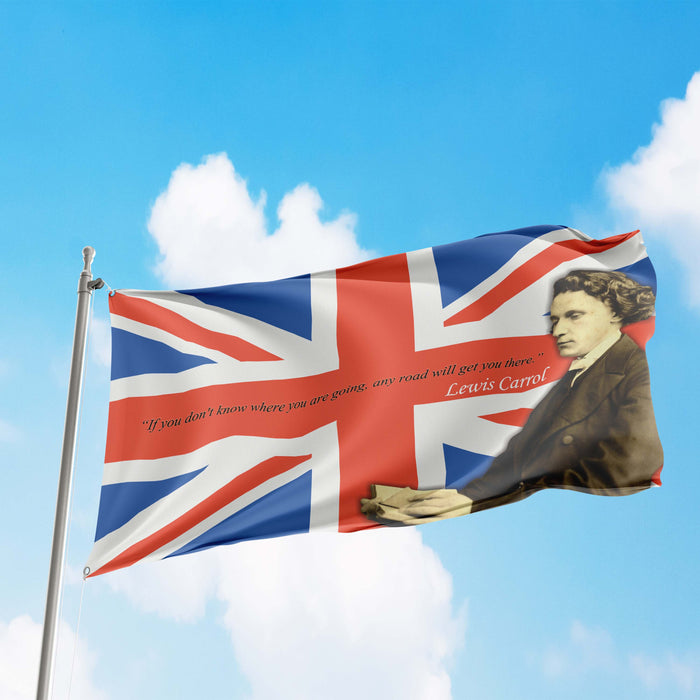 Lewis Carrol English Writer Flag Banner