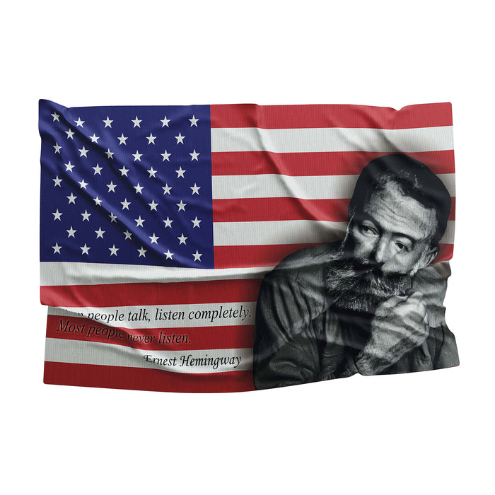 Ernest Hemingway USA Writer Flag Banner — Apedes Flags And Banners