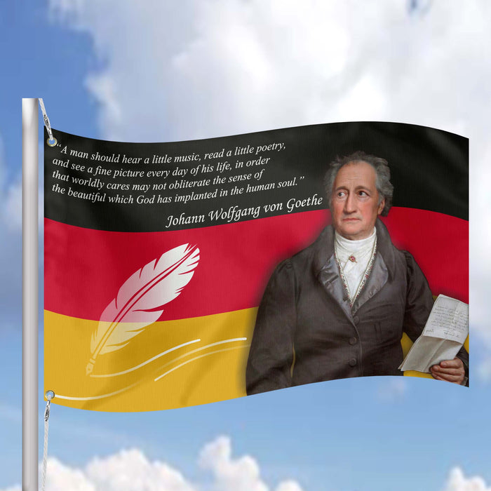 Johann Wolfgang von Goethe Gernam Writer Flag Banner