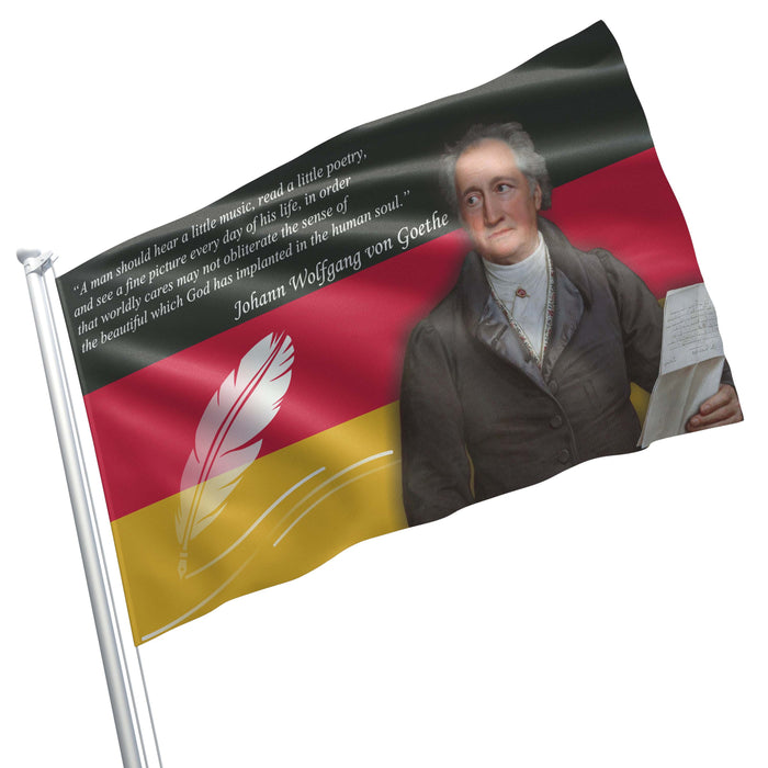 Johann Wolfgang von Goethe Gernam Writer Flag Banner