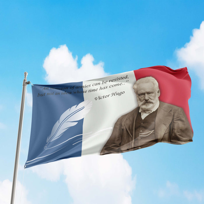 Victor Hugo French Writer Flag Banner