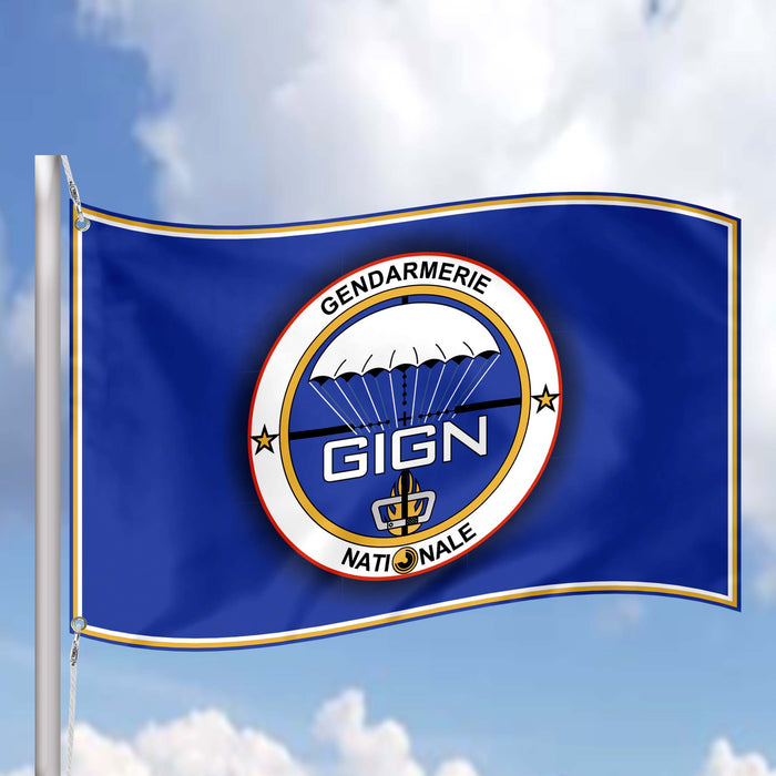 National Gendarmerie Intervention Group France Flag Banner