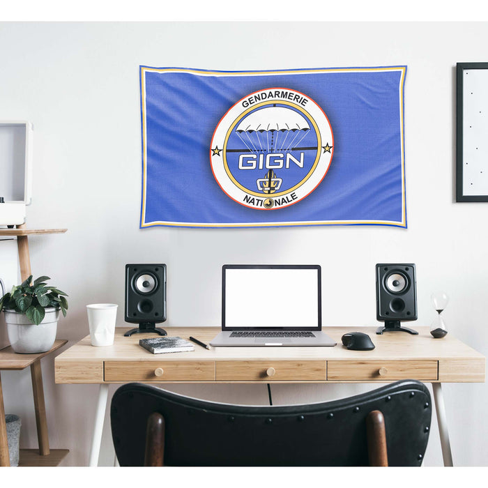 National Gendarmerie Intervention Group France Flag Banner