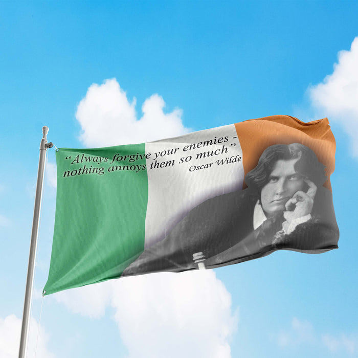 Oscar Wilde Irish Writer Poet Flag Banner