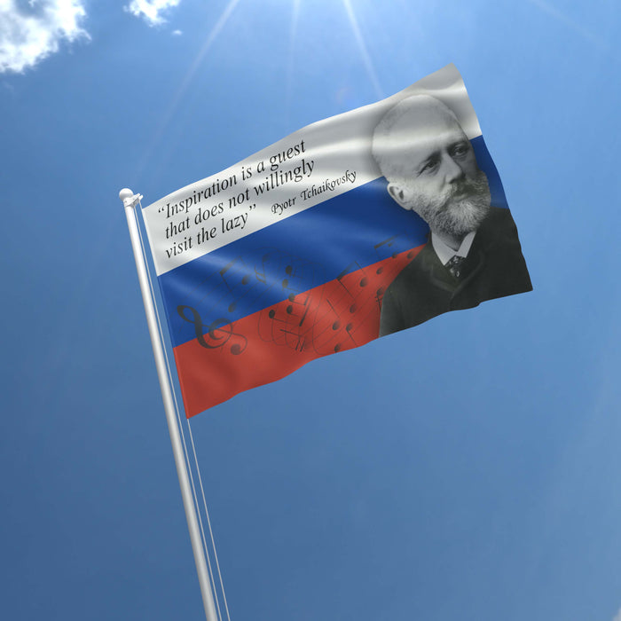 Pyotr Tchaikovsky Russian Composer Flag Banner