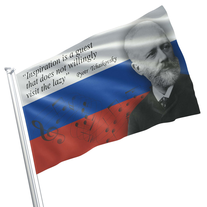 Pyotr Tchaikovsky Russian Composer Flag Banner