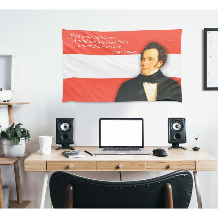 Franz Peter Schubert Austria Composer Flag Banner