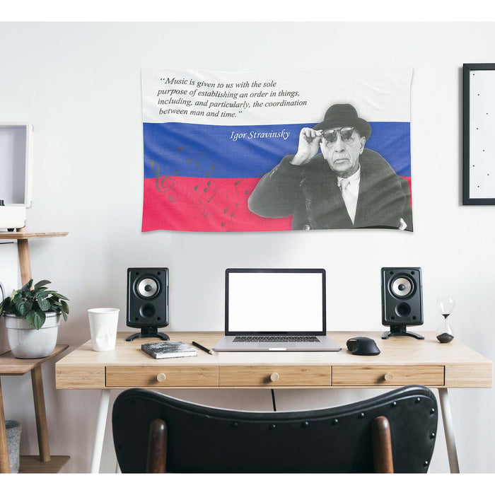 Igor Stravinsky Russian Composer Flag Banner