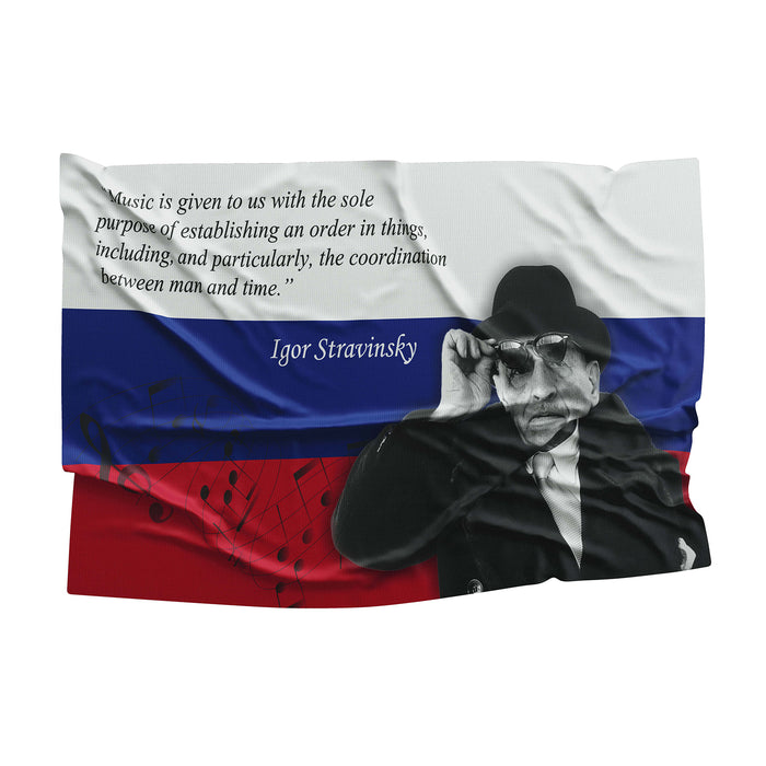 Igor Stravinsky Russian Composer Flag Banner