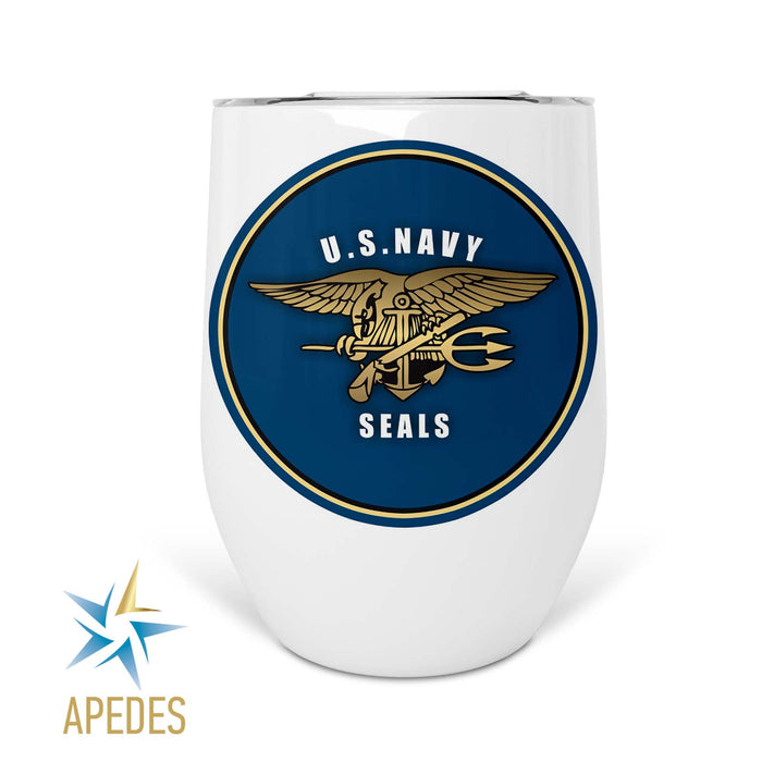 The US Navy Seals Stainless Steel Stemless Wine Cup 12 OZ