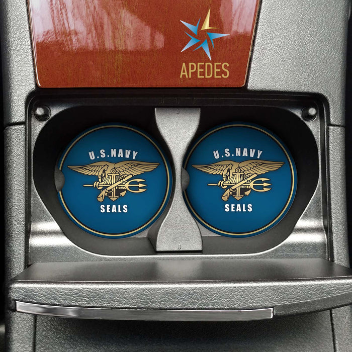 The US Navy Seals Car Cup Holder Coaster (Set of 2) — Apedes Flags