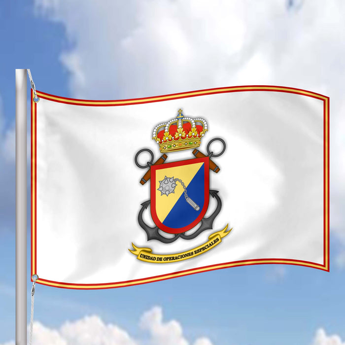 Unidad de Operaciones Especiales UOE the Elite Special Operations Force of the Spanish Navy and Marines Spain Flag Banner