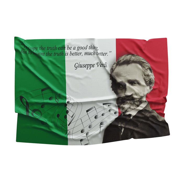 Giuseppe Verdi Italian Composer Flag Banner