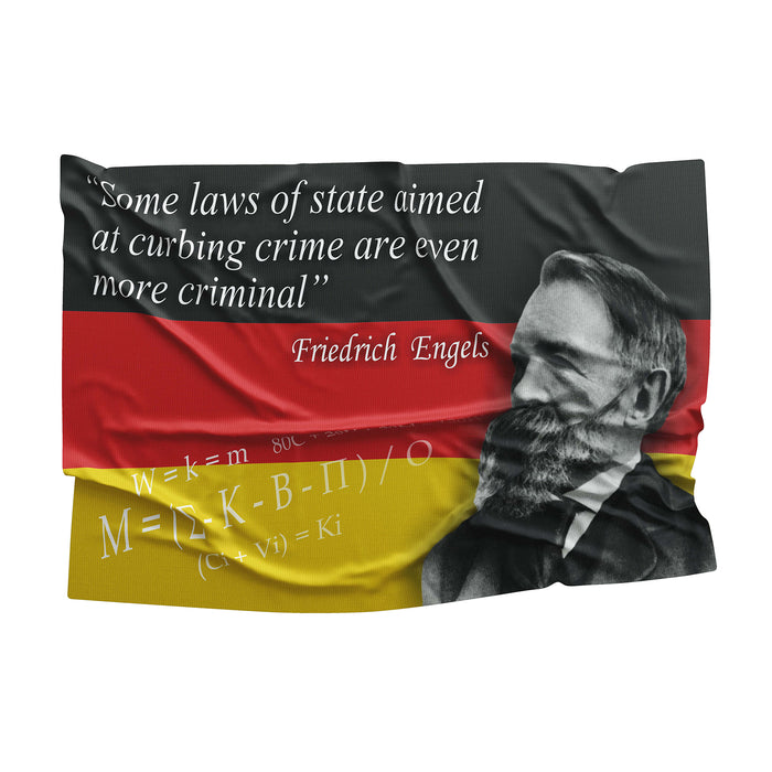 Friedrich Engels German Philosopher Flag Banner
