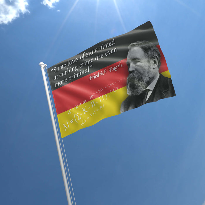 Friedrich Engels German Philosopher Flag Banner