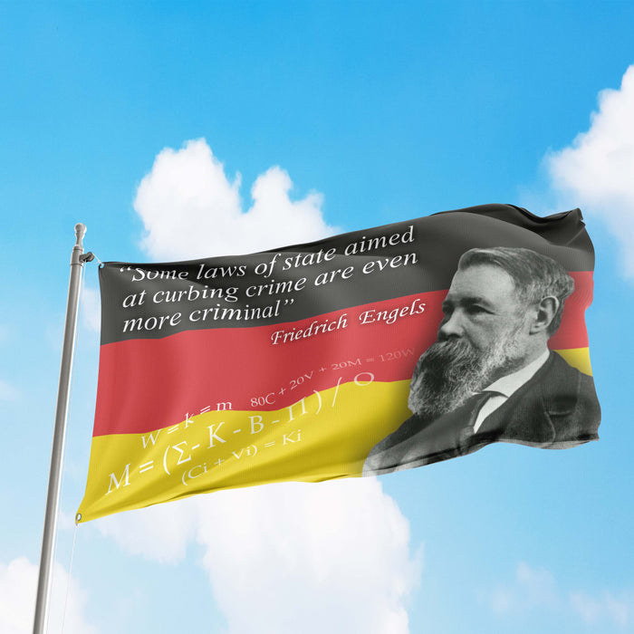 Friedrich Engels German Philosopher Flag Banner