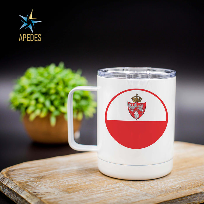 1861 Poland Lithuania Kiev Belarus Marine Flag Stainless Steel Travel Mug 13 OZ