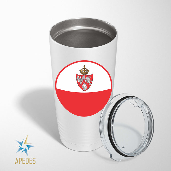 1861 Poland Lithuania Kiev Belarus Marine Flag Stainless Steel Tumbler 20 OZ