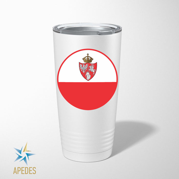 1861 Poland Lithuania Kiev Belarus Marine Flag Stainless Steel Tumbler 20 OZ