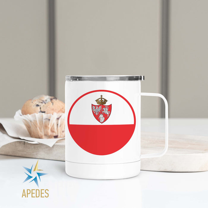 1861 Poland Lithuania Kiev Belarus Marine Flag Stainless Steel Travel Mug 13 OZ