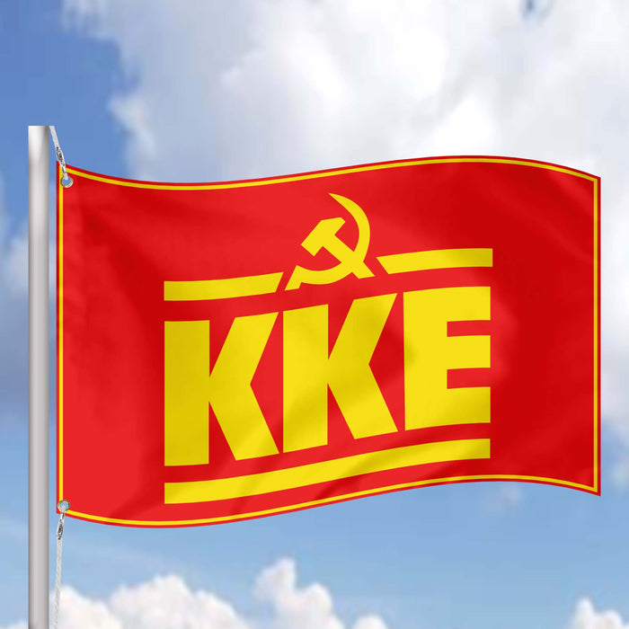 Communist Party Greece Flag Banner