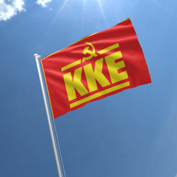 Communist Party Greece Flag Banner
