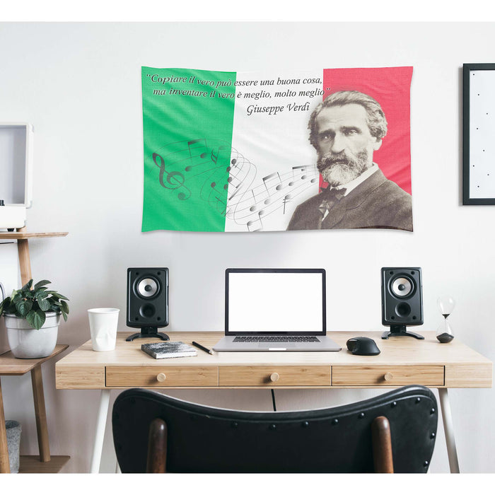 Giuseppe Verdi Italian Composer Flag Banner