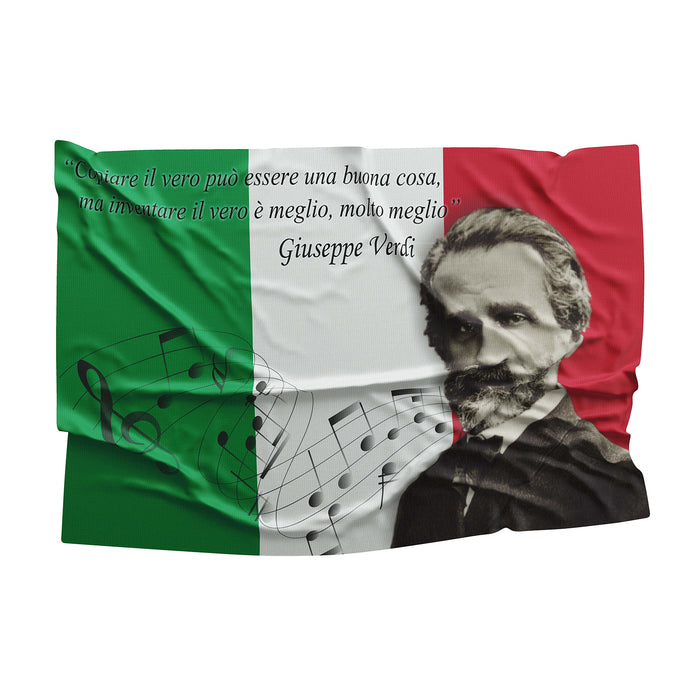 Giuseppe Verdi Italian Composer Flag Banner