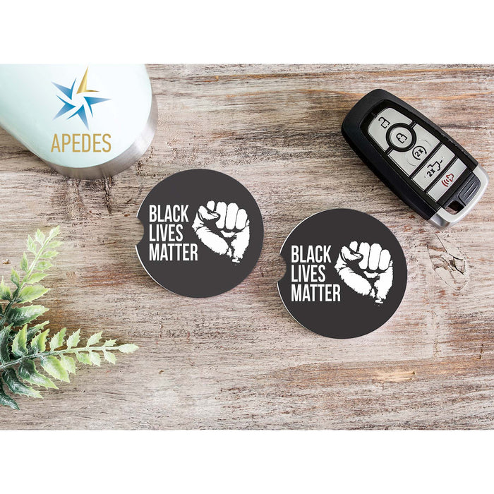 Black Lives Matter Car Cup Holder Coaster (Set of 2)